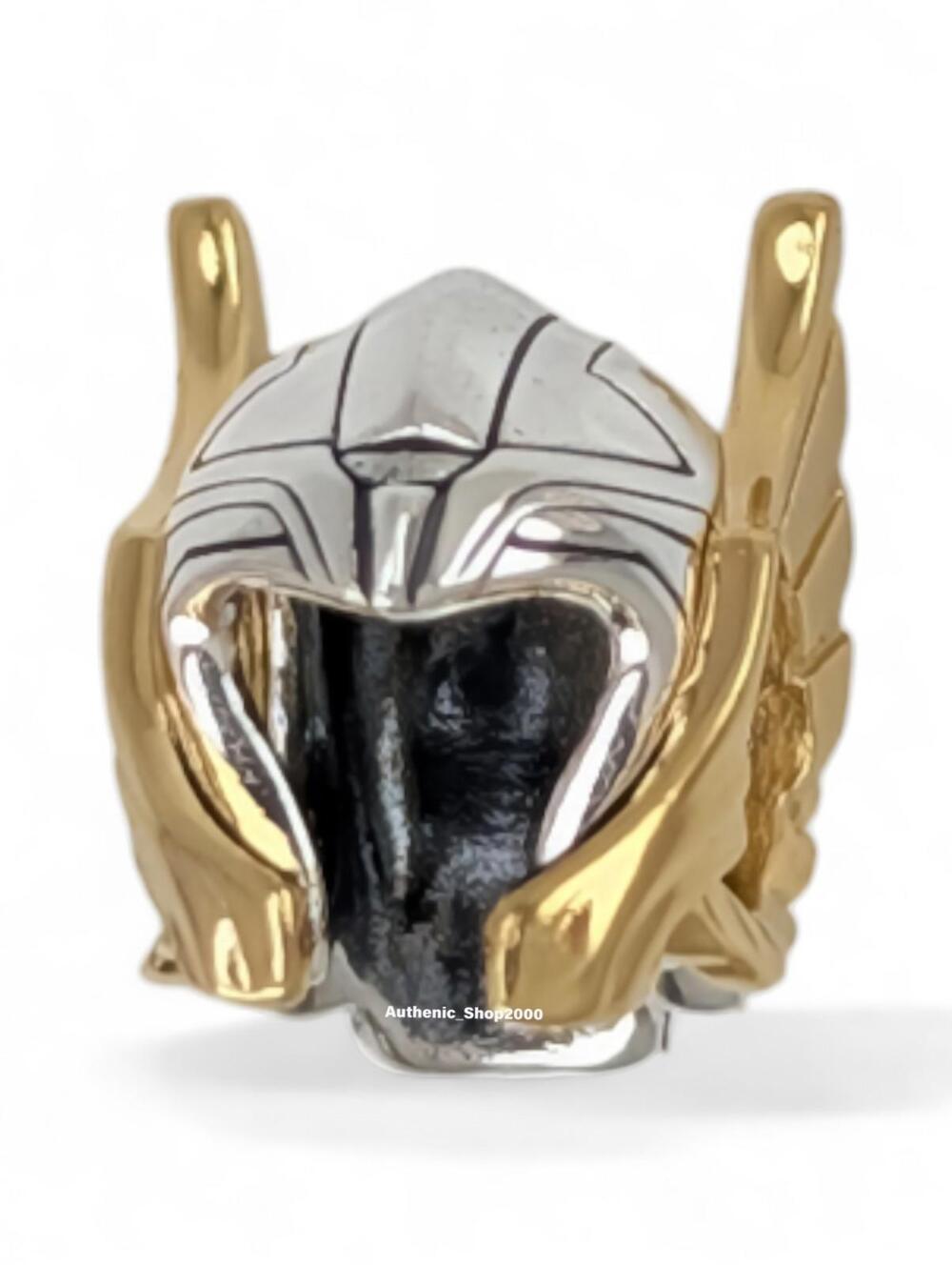 New PANDORA 14k Gold 925 Ale Marvel Thor Helmet Charm